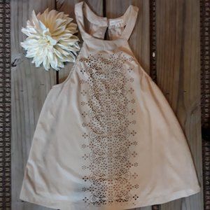 Like New Coco & Jameson tan suede halter style top